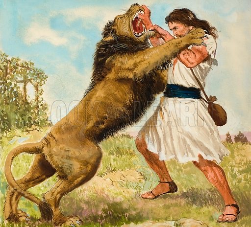 Samson Fighting a Lion